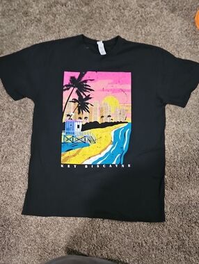 Key Biscayne Graphic Short Sleeve Tee - Black